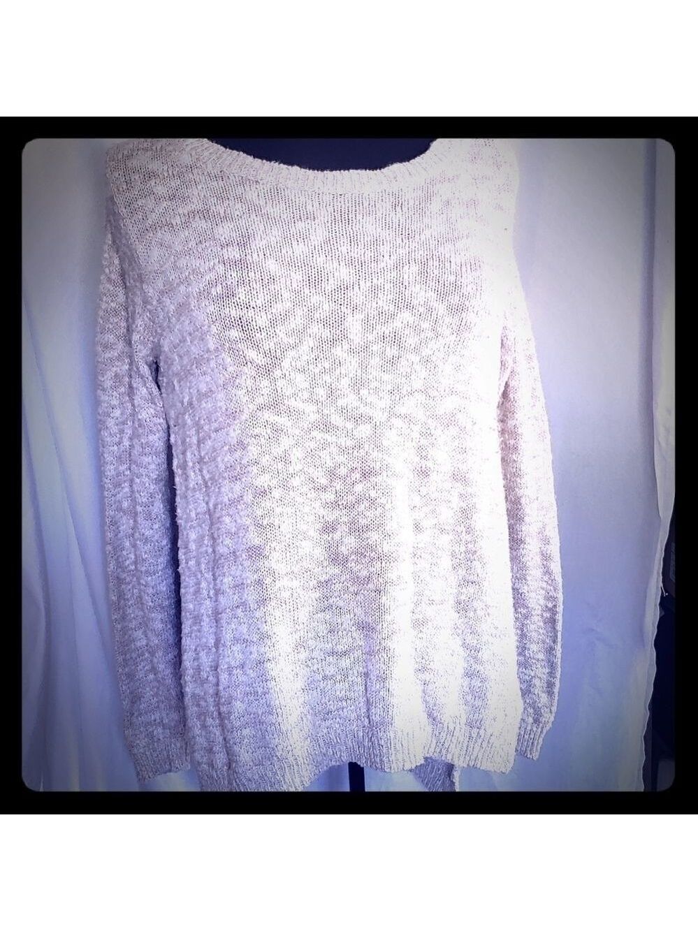 Express Sweater Cream White High Split Side